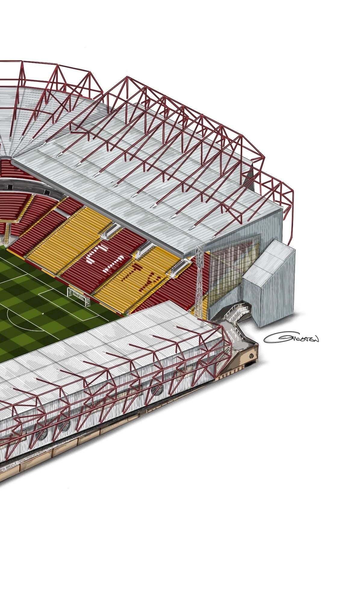 Valley Parade Stadium Art Print - Bradford City - Football Stadium Art Print