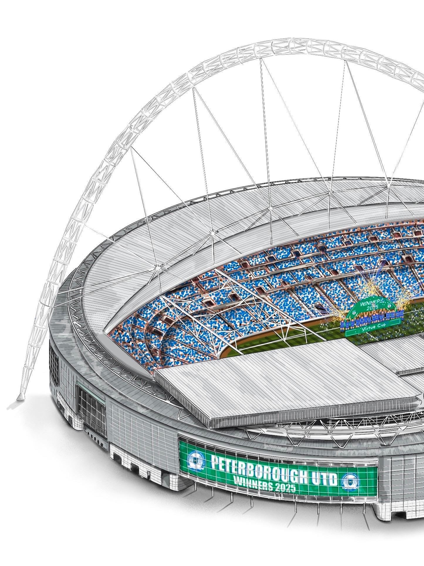 Wembley Stadium Art Print - Customisable art print - Choose any team - Choose any competition