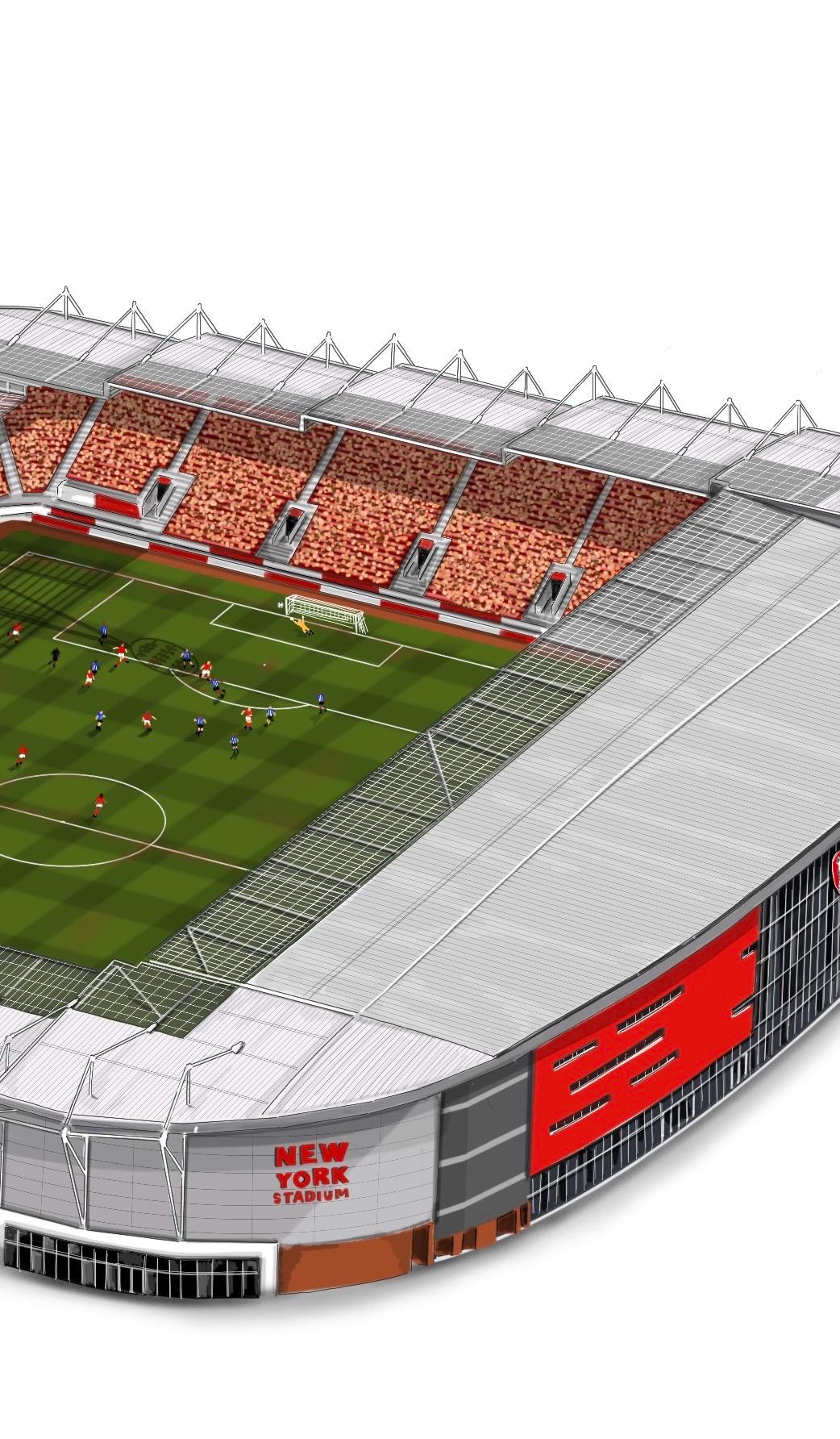New York Stadium Art Print - Rotherham United - Football Stadium Art Print