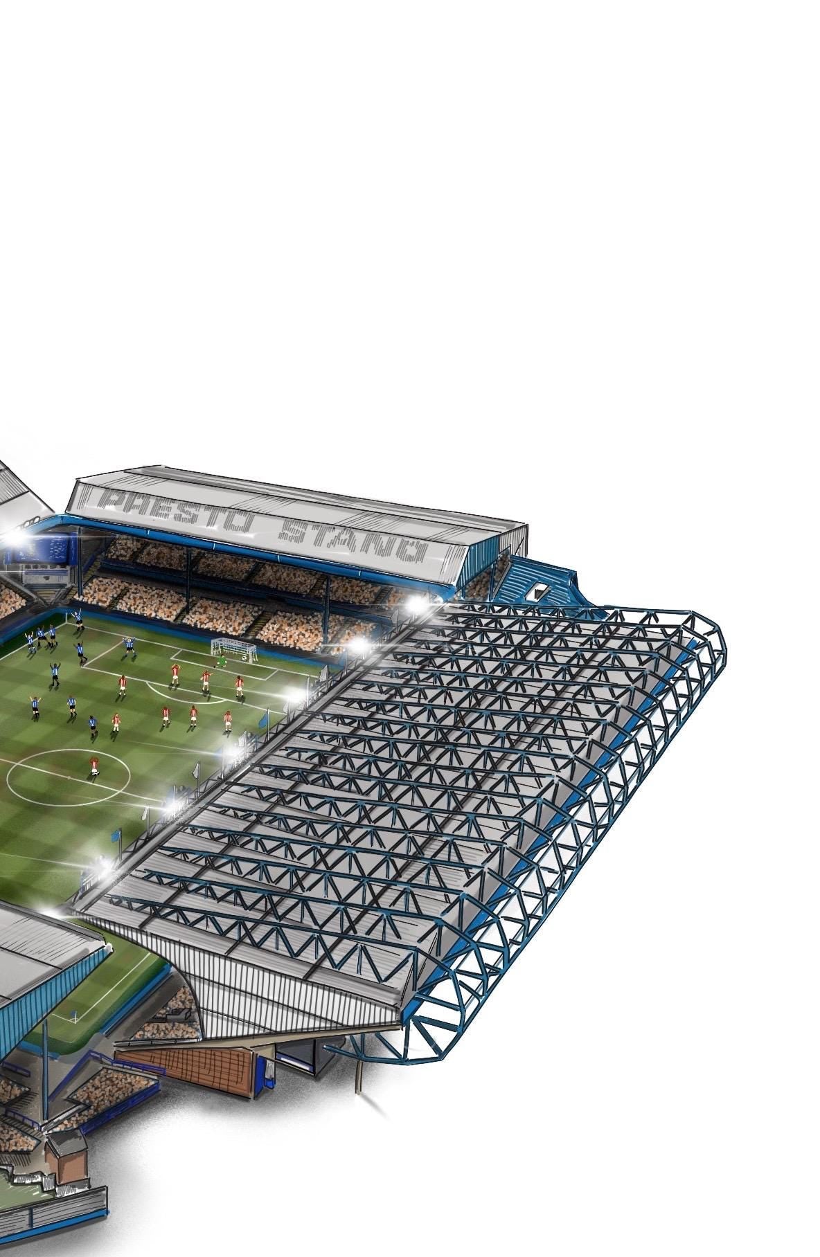 Hillsborough Stadium Art Print - Sheffield Wednesday - Football Stadium Art Print