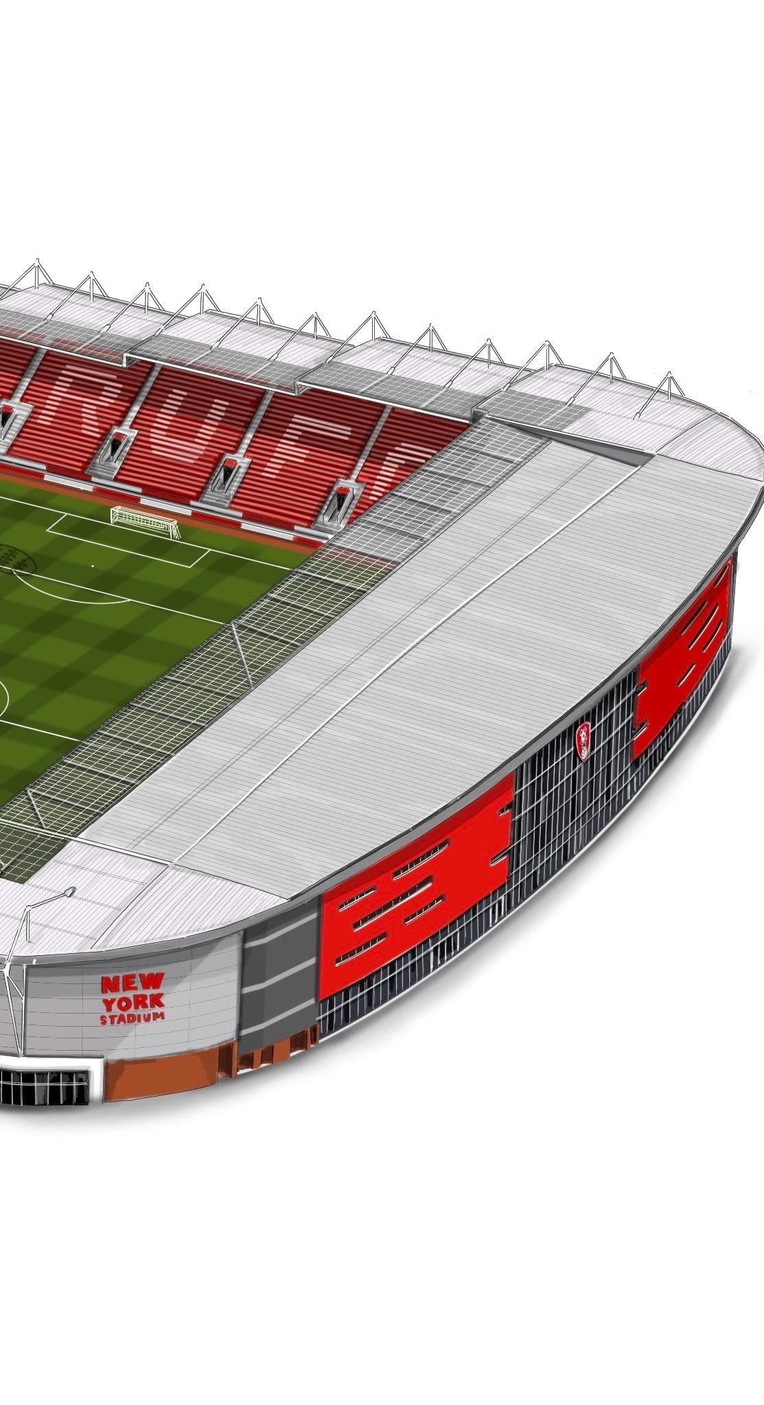 New York Stadium Art Print - Rotherham United - Football Stadium Art Print