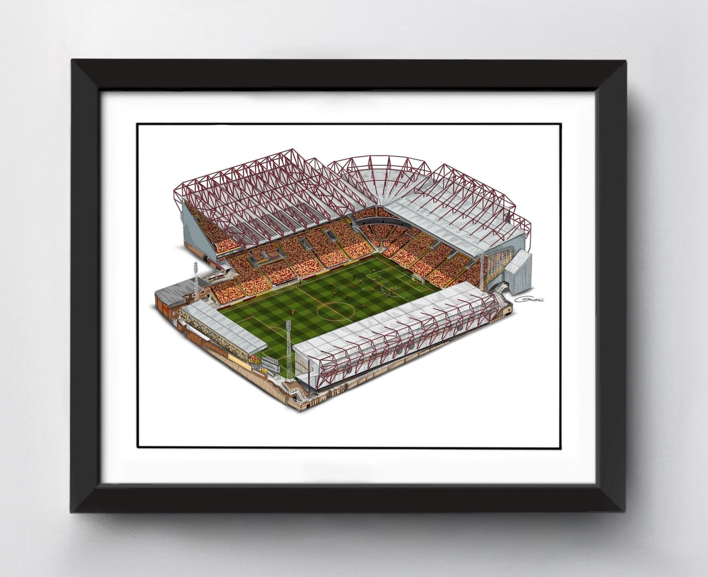 Valley Parade Stadium Art Print - Bradford City - Football Stadium Art Print