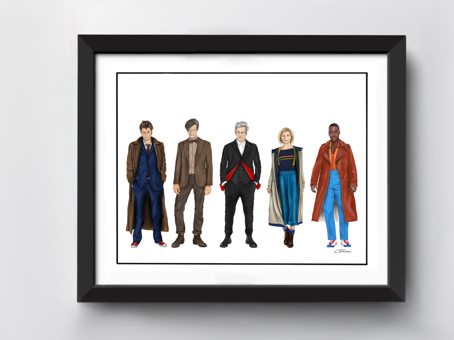 Doctor Who Art Prints - Set of 3 prints - All 14 Doctors