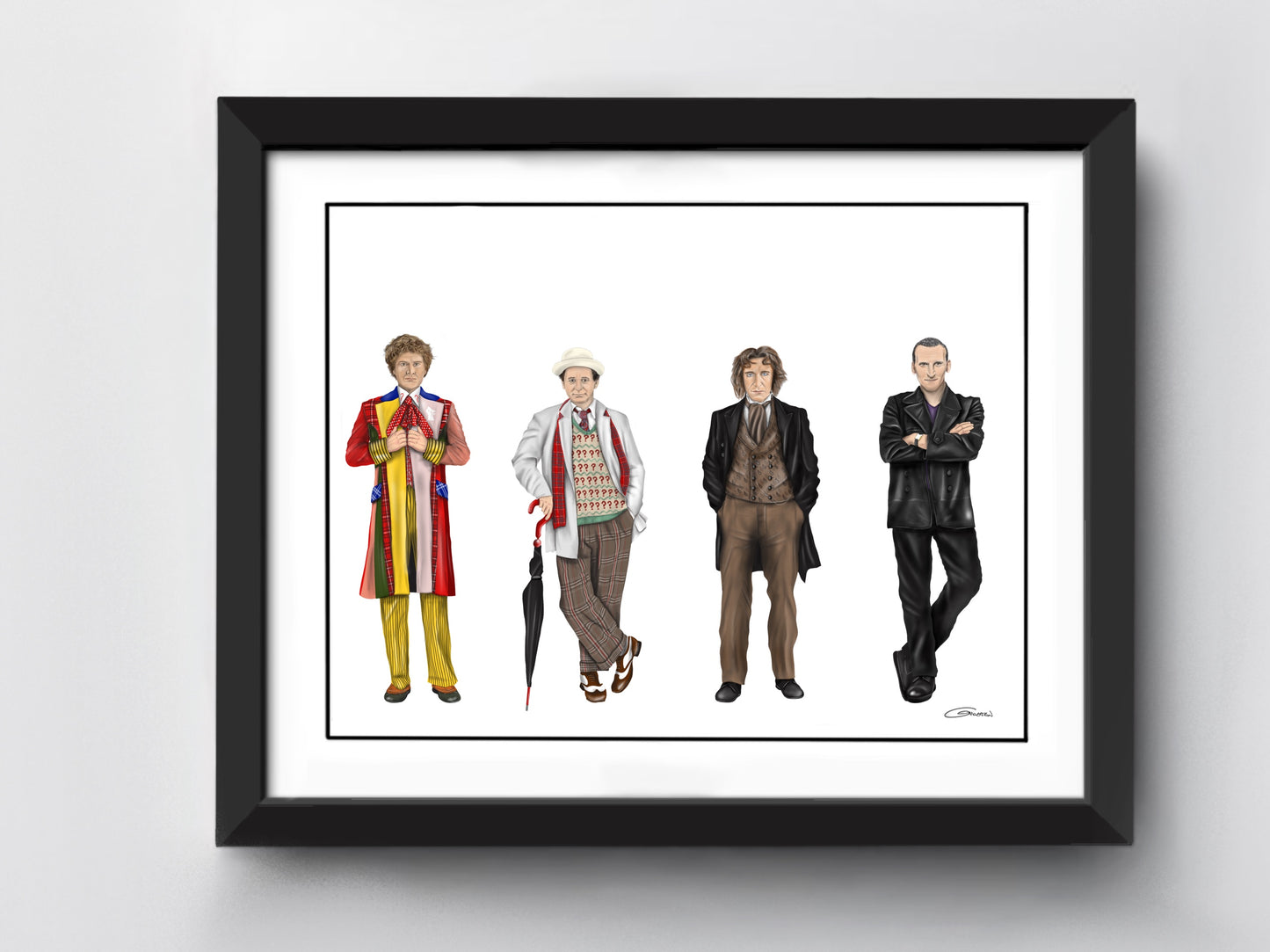 Doctor Who Art Prints - Set of 3 prints - All 14 Doctors