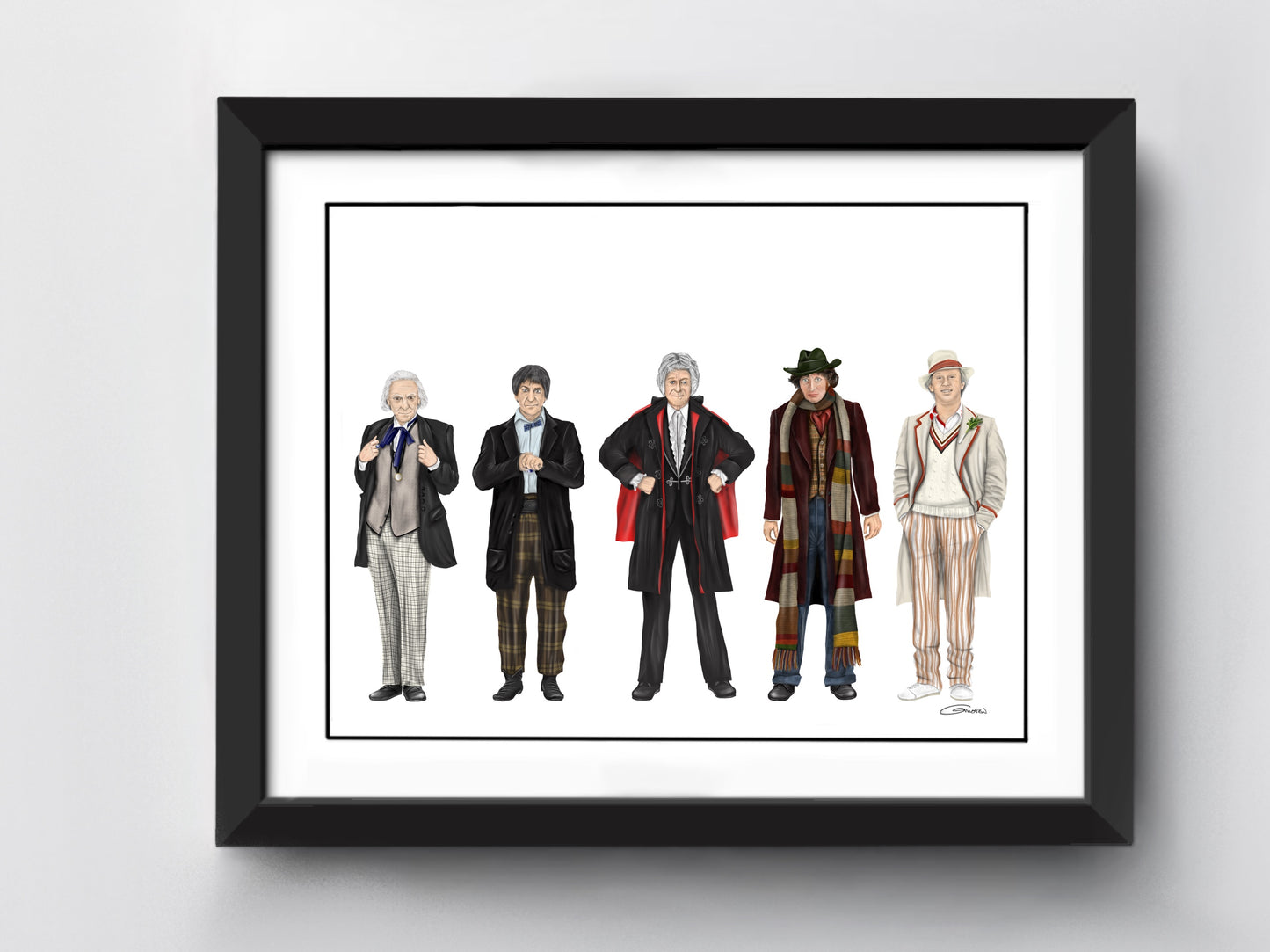 Doctor Who Art Prints - Set of 3 prints - All 14 Doctors