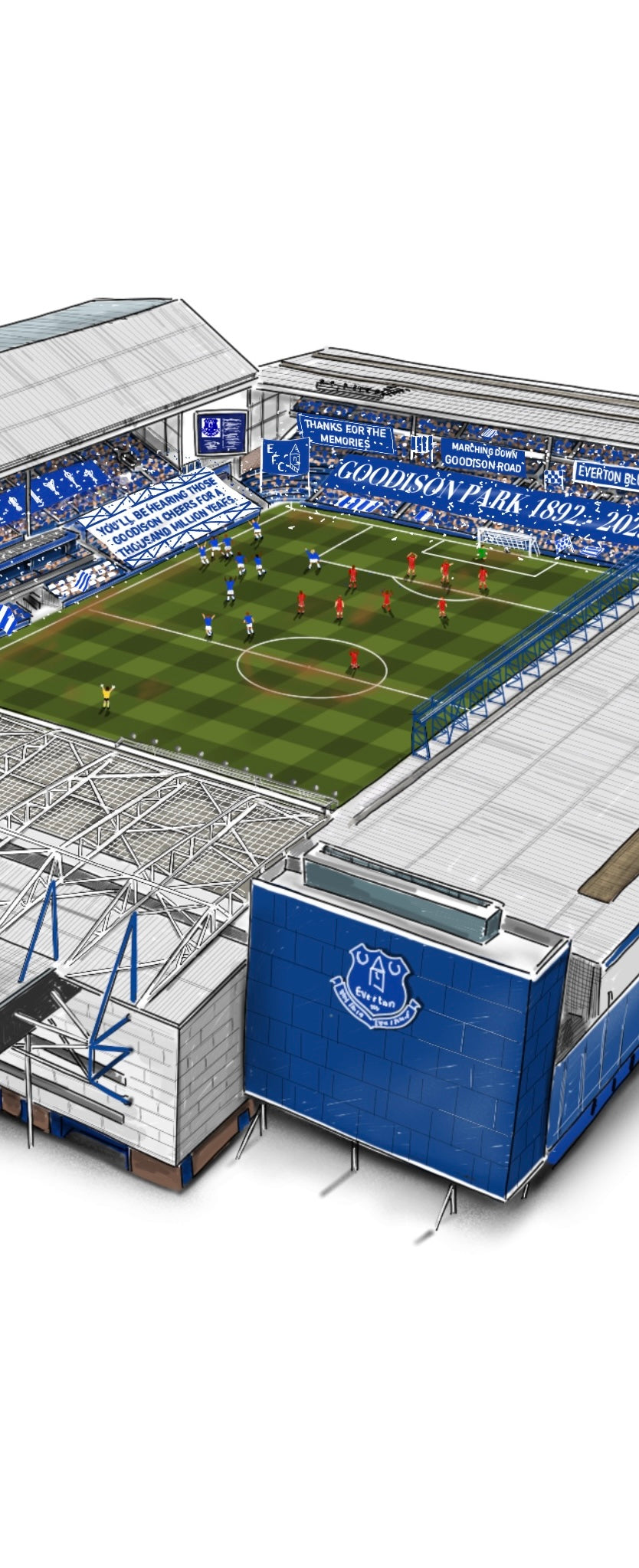 Goodison Park Stadium Art Print - Everton Football Stadium