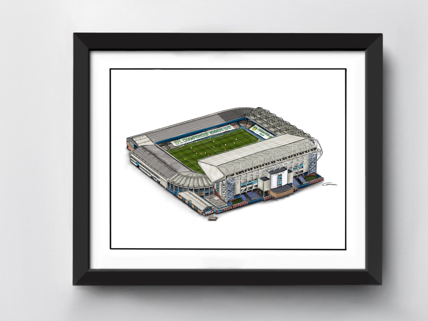 Elland Road Stadium Art Print - Leeds United