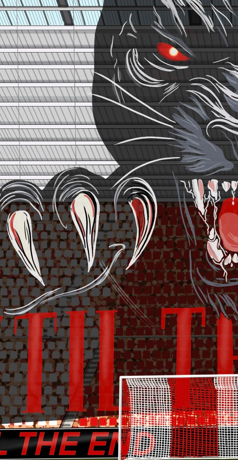 Sunderland - Stadium of Light Tifo ‘TIL THE END’ Art Print - Hand-drawn illustration