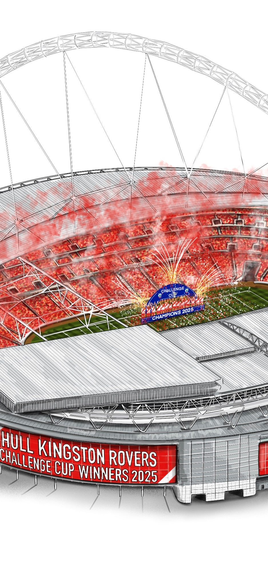 Hull Kingston Rovers art print Challenge Cup Final Winners 2025 - Wembley Winners 2025 - Challenge Cup - Wembley Stadium