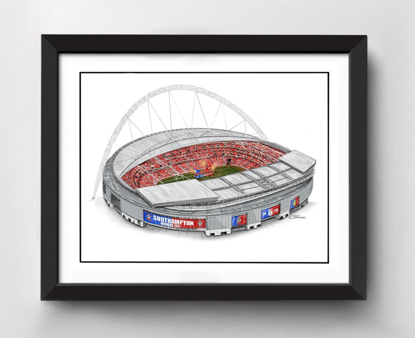 Wembley Stadium Art Print - Customisable art print - Choose any team - Choose any competition