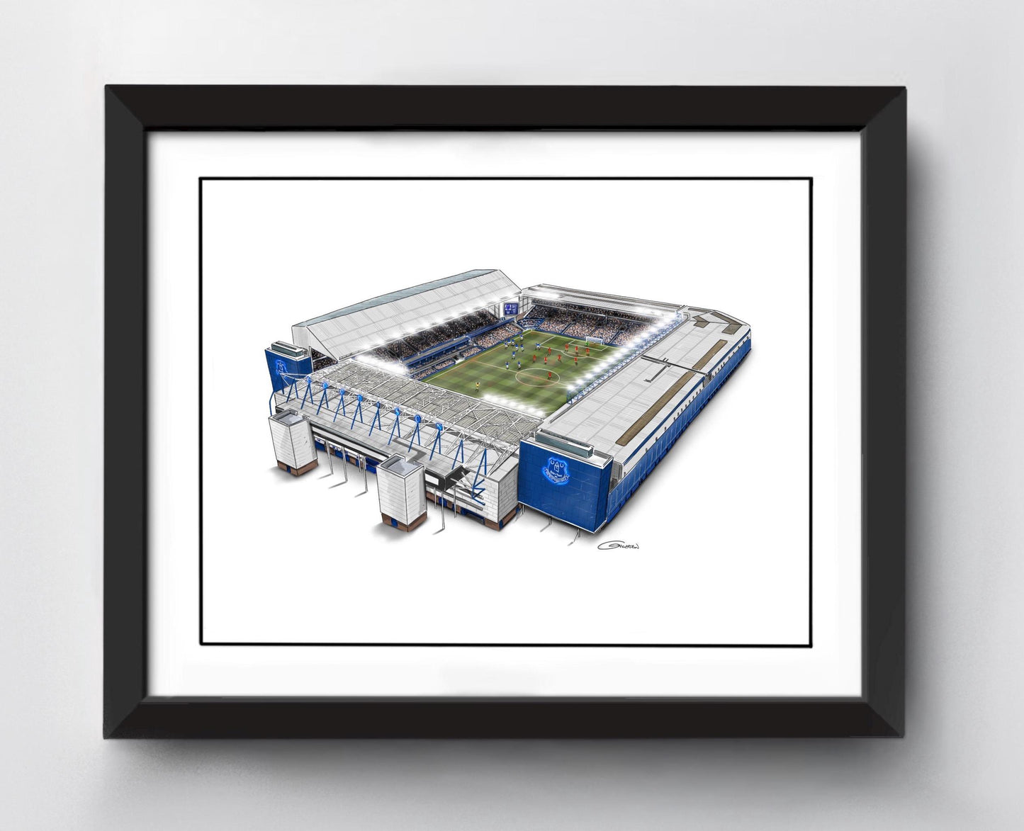 Goodison Park Stadium Art Print - Everton Football Stadium