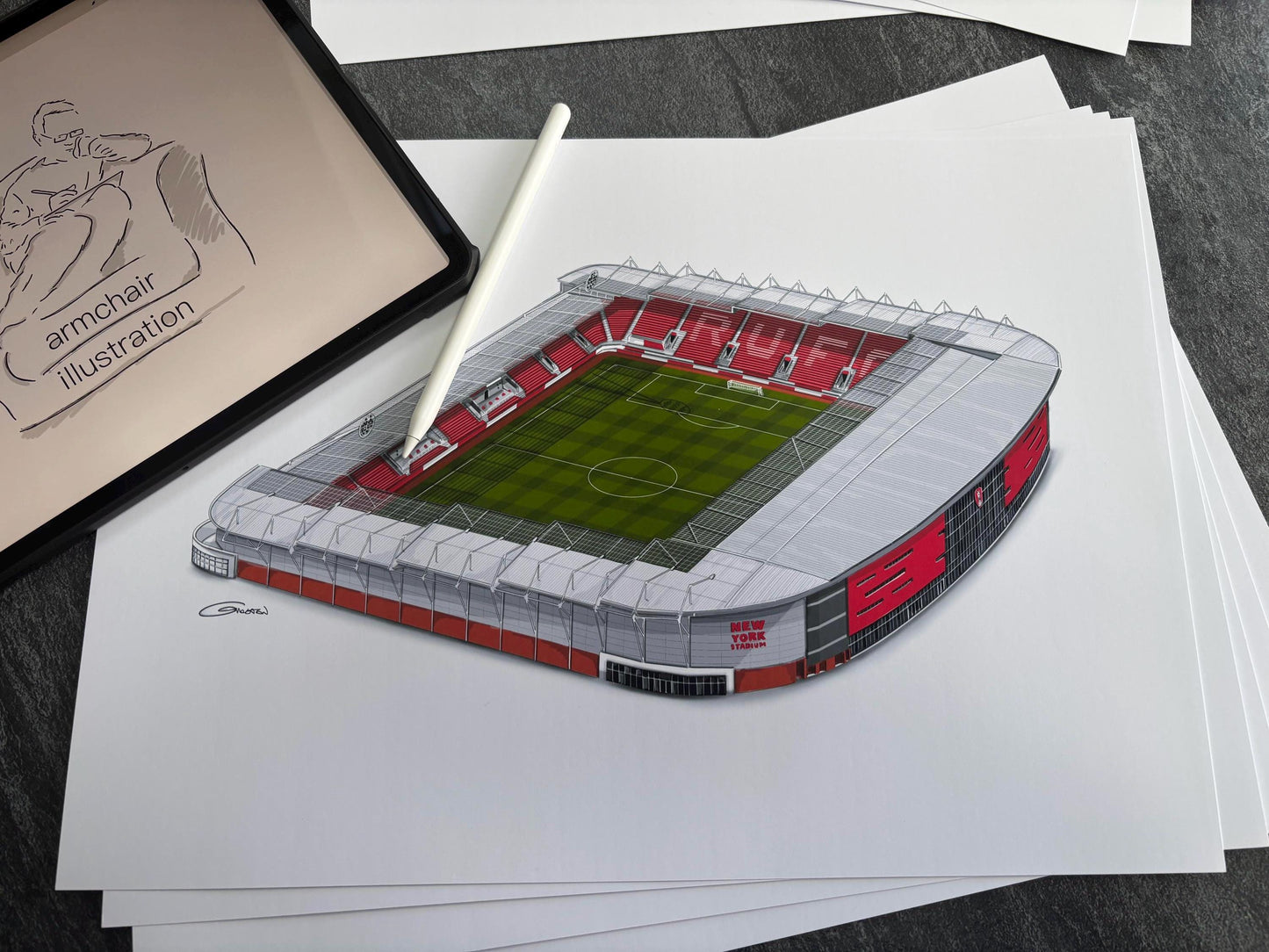 New York Stadium Art Print - Rotherham United - Football Stadium Art Print