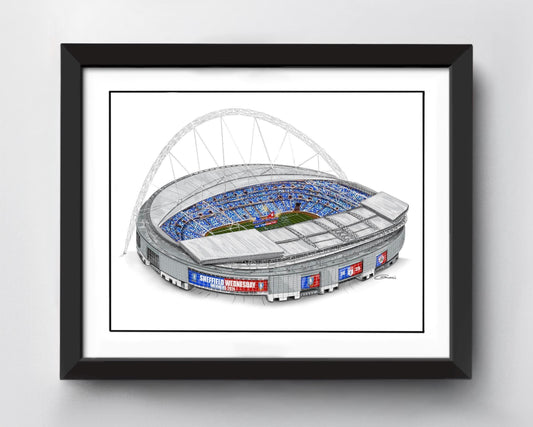 Wembley Stadium Art Print - Customisable art print - Choose any team - Choose any competition