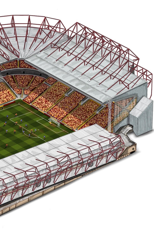 Valley Parade Stadium Art Print - Bradford City - Football Stadium Art Print