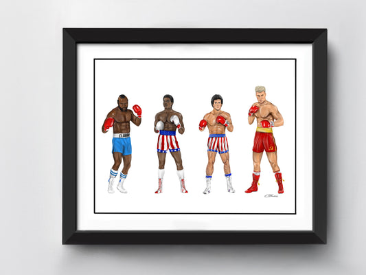 Rocky Art Print - Rocky Balboa - Ivan Drago - Adonis Creed - Clubber Lang