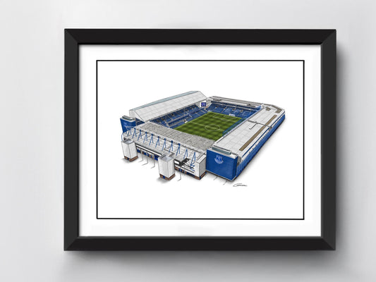 Goodison Park Stadium Art Print - Everton Football Stadium