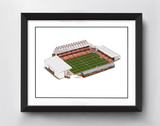 Oakwell Stadium Art Print - Barnsley Football - Football Stadium Art Print