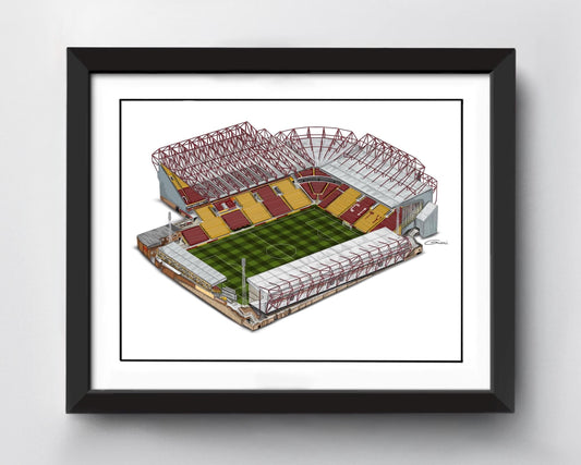 Valley Parade Stadium Art Print - Bradford City - Football Stadium Art Print