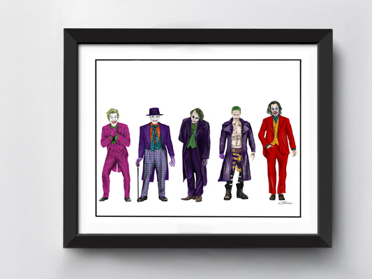 Evolution of the Joker Art Print