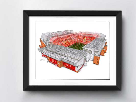 Anfield Stadium Art Print - Liverpool - Champions Edition