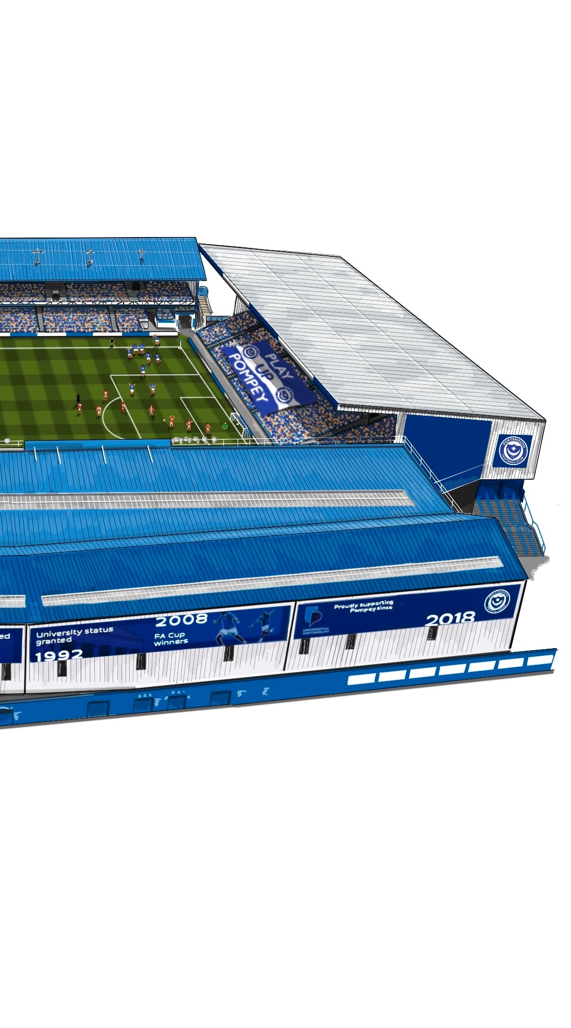 Fratton Park Stadium Art Print - Portsmouth