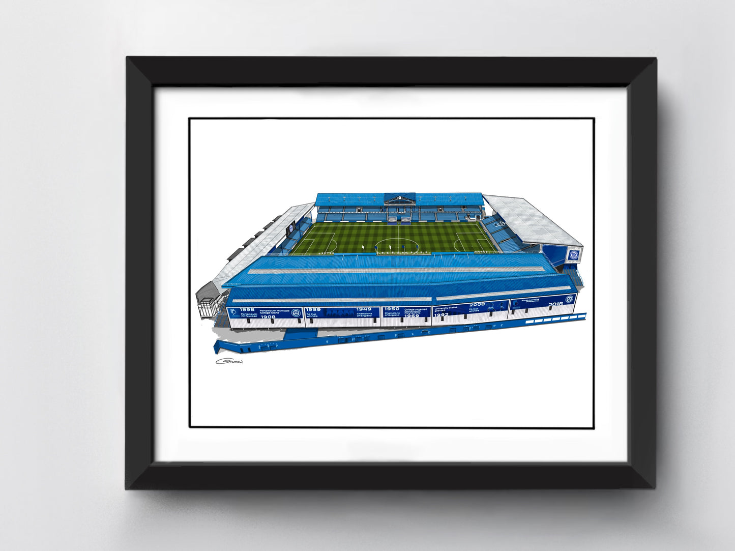 Fratton Park Stadium Art Print - Portsmouth