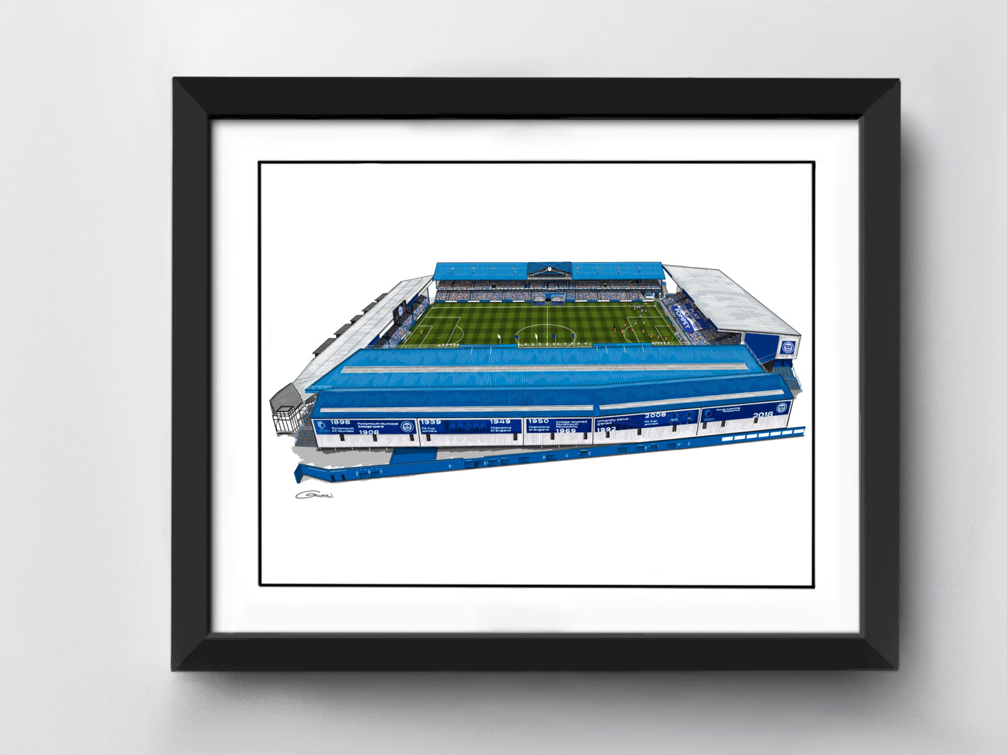 Fratton Park Stadium Art Print - Portsmouth