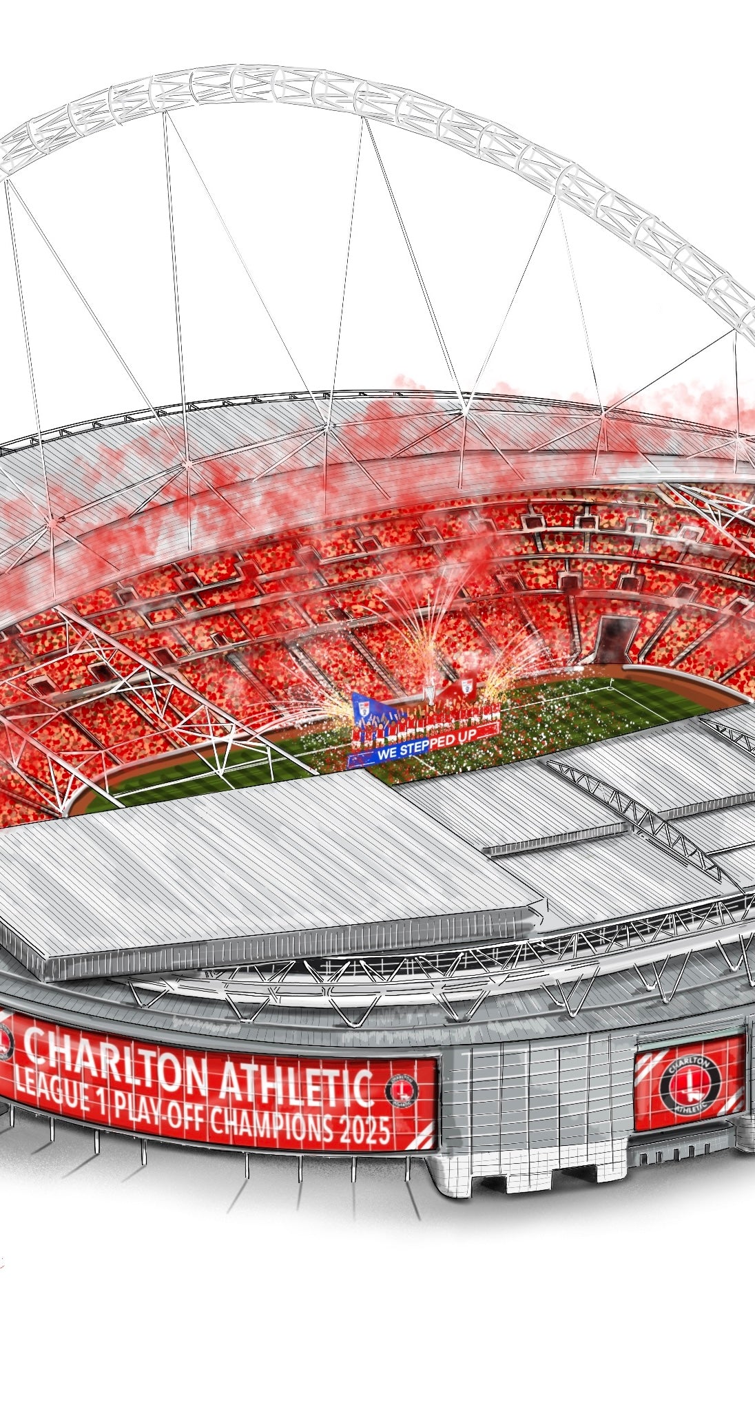 Charlton League 1 Play-off Final Winners 2025 Art Print - Wembley Winners 2025 - Wembley Stadium