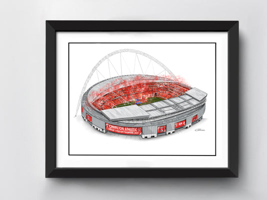 Charlton League 1 Play-off Final Winners 2025 Art Print - Wembley Winners 2025 - Wembley Stadium