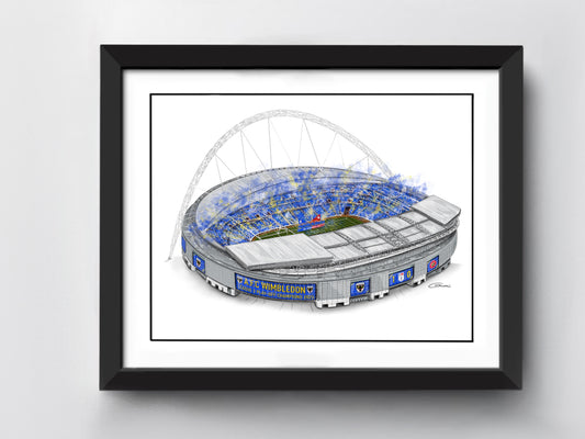 Wimbledon art print League 2 Play-off Final Winners 2025 - Wembley Winners 2025 - Wembley Stadium