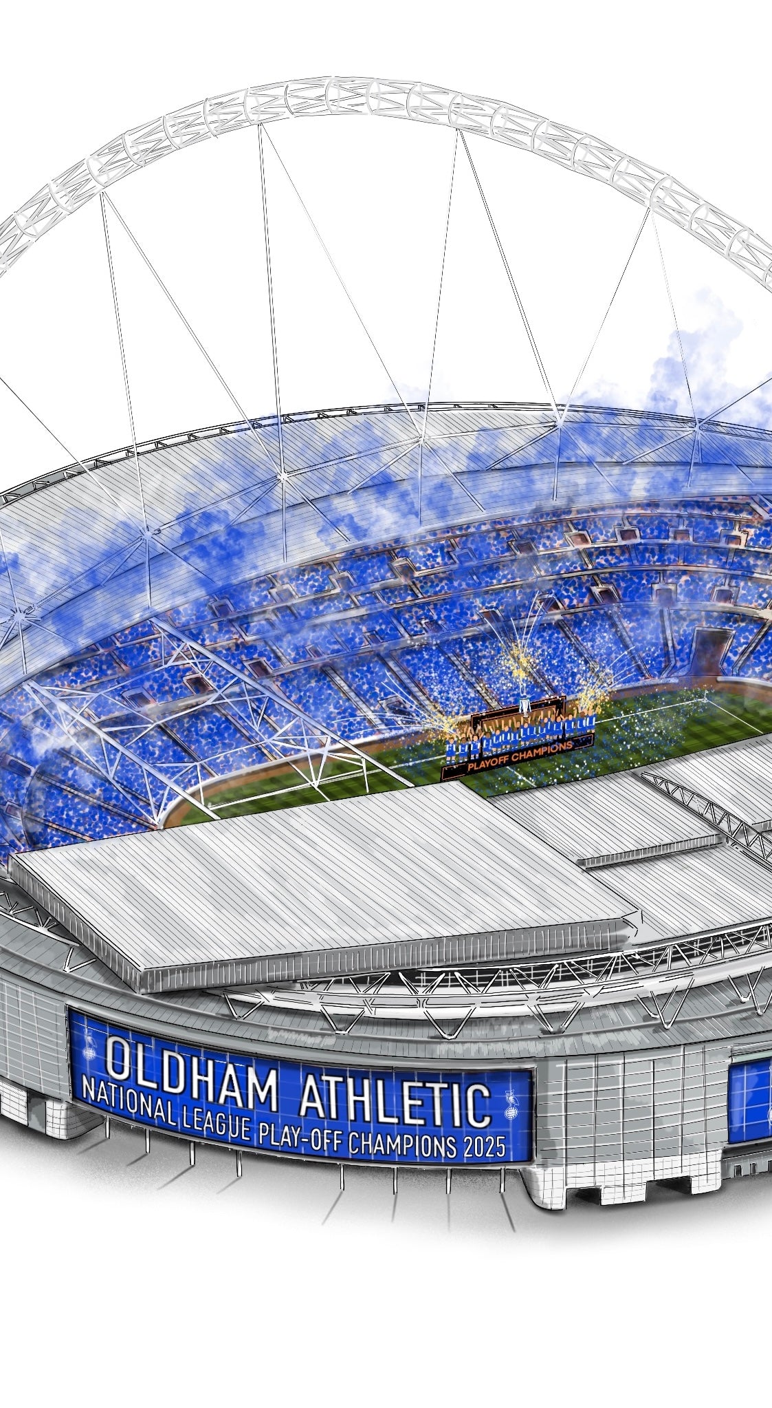 Oldham Athletic art print National League Play-off Final Winners 2025 - National League Final Wembley Winners