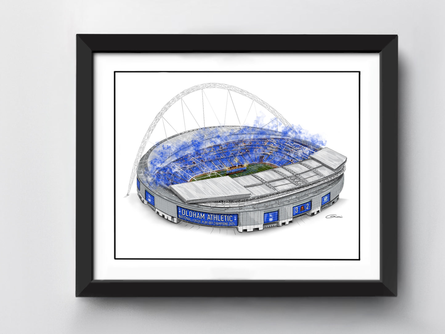 Oldham Athletic art print National League Play-off Final Winners 2025 - National League Final Wembley Winners