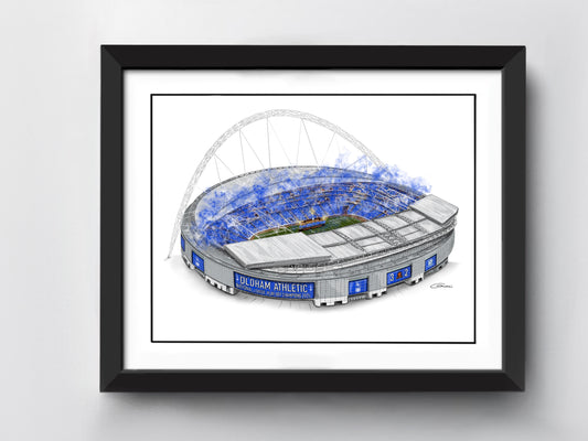 Oldham Athletic art print National League Play-off Final Winners 2025 - National League Final Wembley Winners