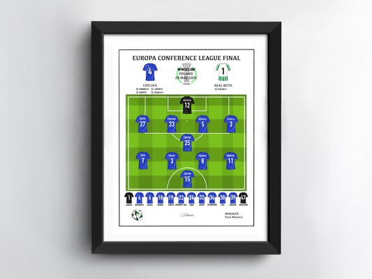 Europa Conference League Final Art Print - Chelsea - Real Betis - Europa League Winners