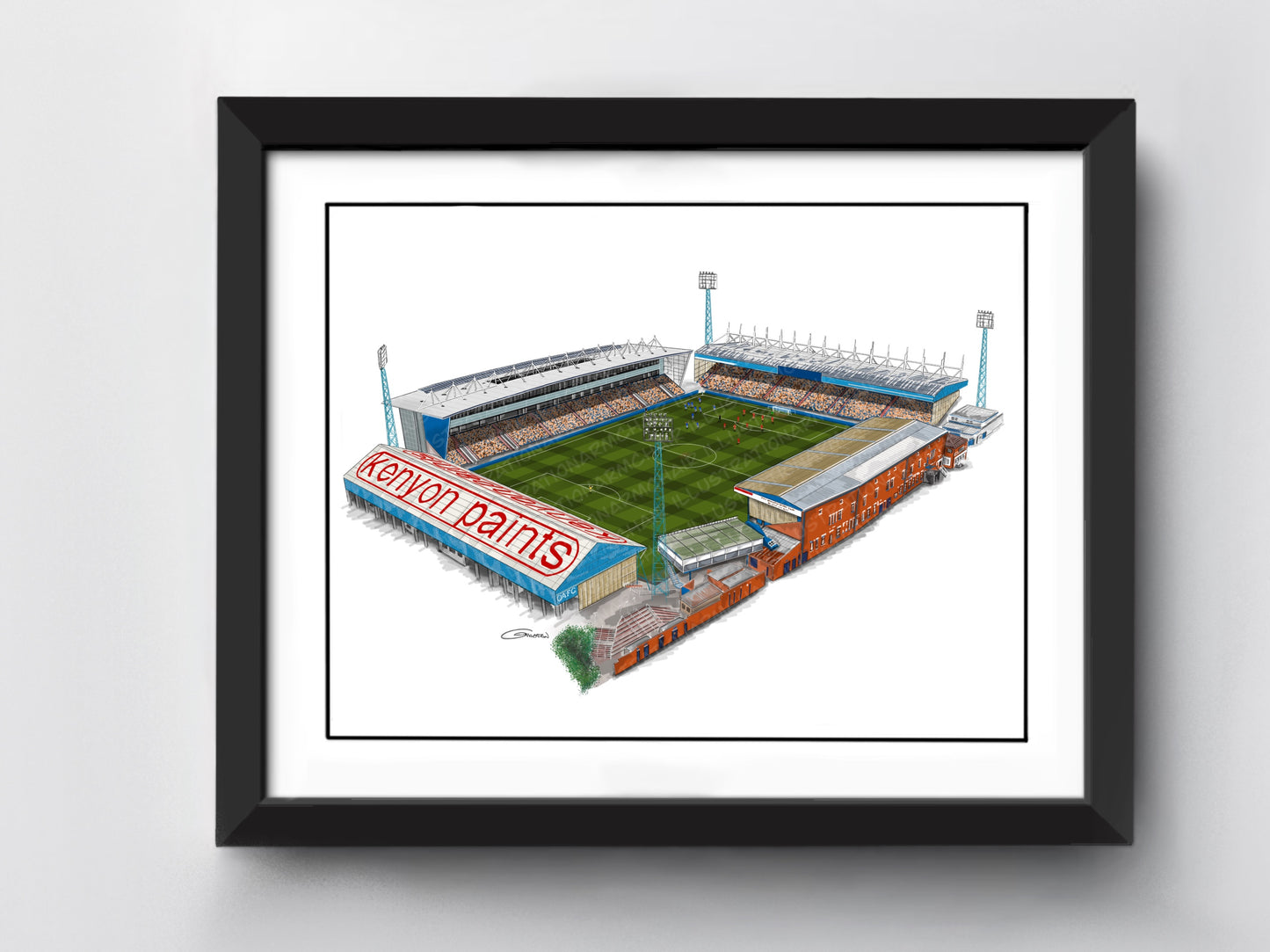 Boundary Park Stadium Art Print - Oldham Athletic - Hand-drawn illustration
